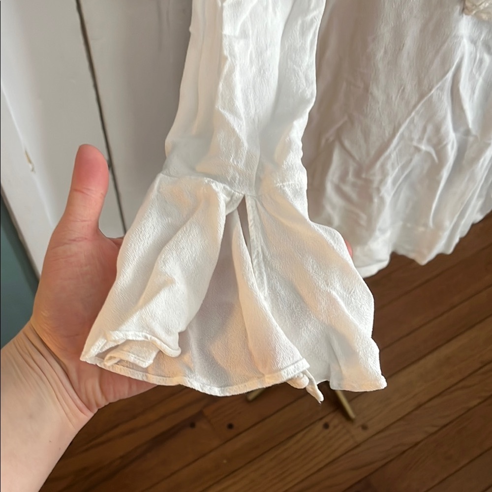 Stylish White Ruffled Top - Picture 2 of 5